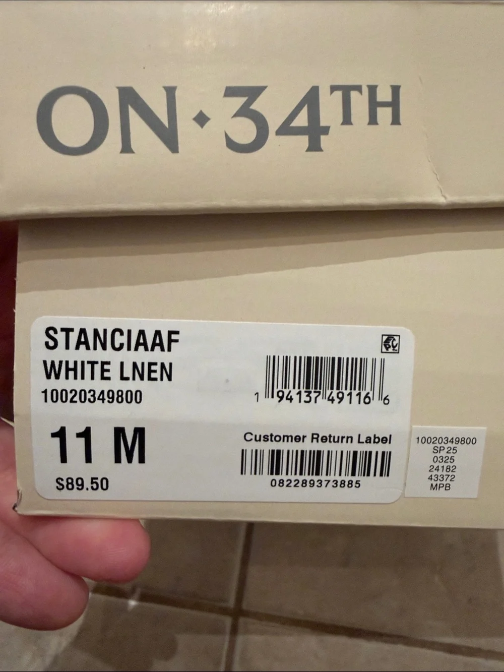 •ON 34TH• “Stanciaa” Platform Block Heel Sandals - White Linen >> size 11 NWT